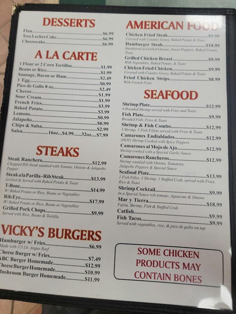 Vicky's Restaurant Menu image 2